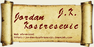 Jordan Kostrešević vizit kartica